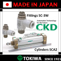 ISO-zertifizierter Schlauch, Zylinder, Beschläge für längere Lebensdauer von SMC &amp; CKD. Made in Japan (Druckluftzylinder)